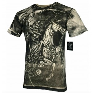 Футболка 3XL Xtreme Couture by AFFLICTION Men T-Shirt DARK HORSE Skull Tattoo Biker